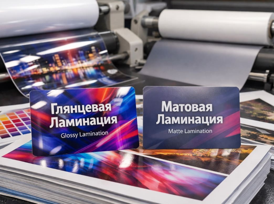 Ламинация глянцевая и матовая: что выбрать для визитки, меню или сертификата